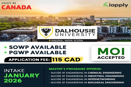 Apply Now for January 2026 Intake at Dalhousie University - Limited Seats!